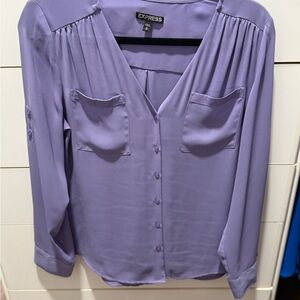 Express Lavender Button-Up Shirt